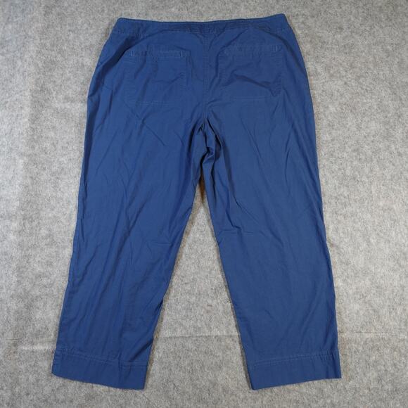 J. Jill Pants Womens 12 Stretch Cargo Ankle Cropped Casual Straight Leg Blue - Picture 10 of 11